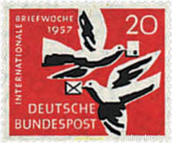 Sellos: 64881 MNH ALEMANIA FEDERAL 1957 SEMANA INTERNACIONAL DE LA CARTA