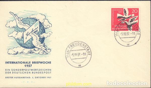Sellos: 397512 MNH ALEMANIA FEDERAL 1957 SEMANA INTERNACIONAL DE LA CARTA