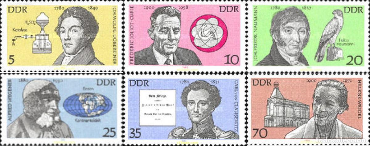 Sellos: 64623 MNH ALEMANIA DEMOCRATICA 1980 PERSONALIDADES