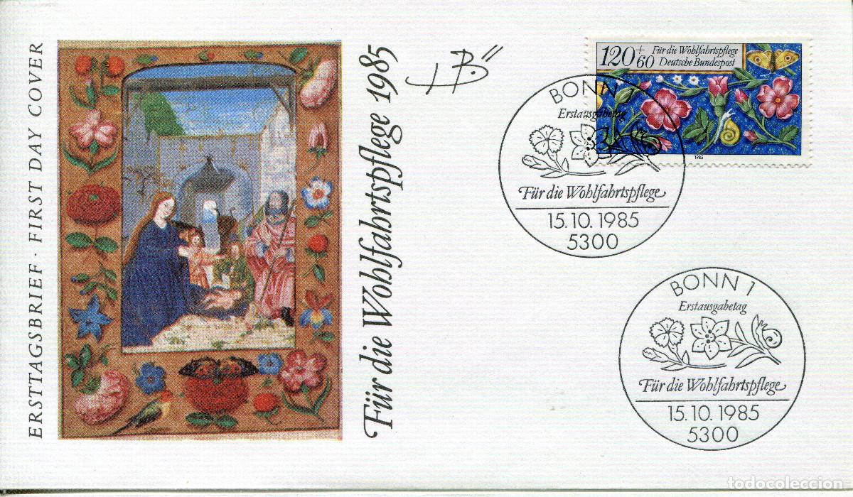Sellos: ALEMANIA FEDERAL 1985 CARTA FDC MICHEL DE 1262