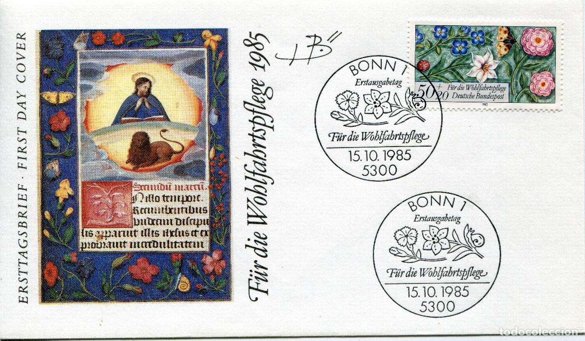 Sellos: ALEMANIA FEDERAL 1985 CARTA FDC MICHEL DE 1259