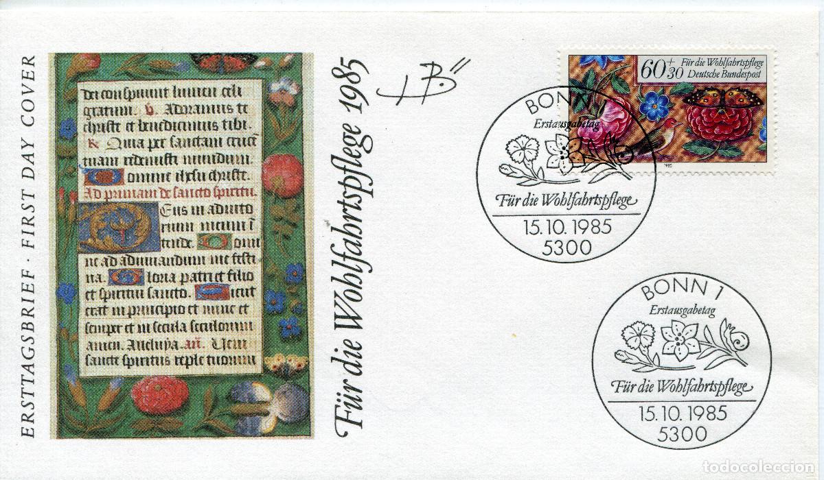 Sellos: ALEMANIA FEDERAL 1985 CARTA FDC MICHEL DE 1260
