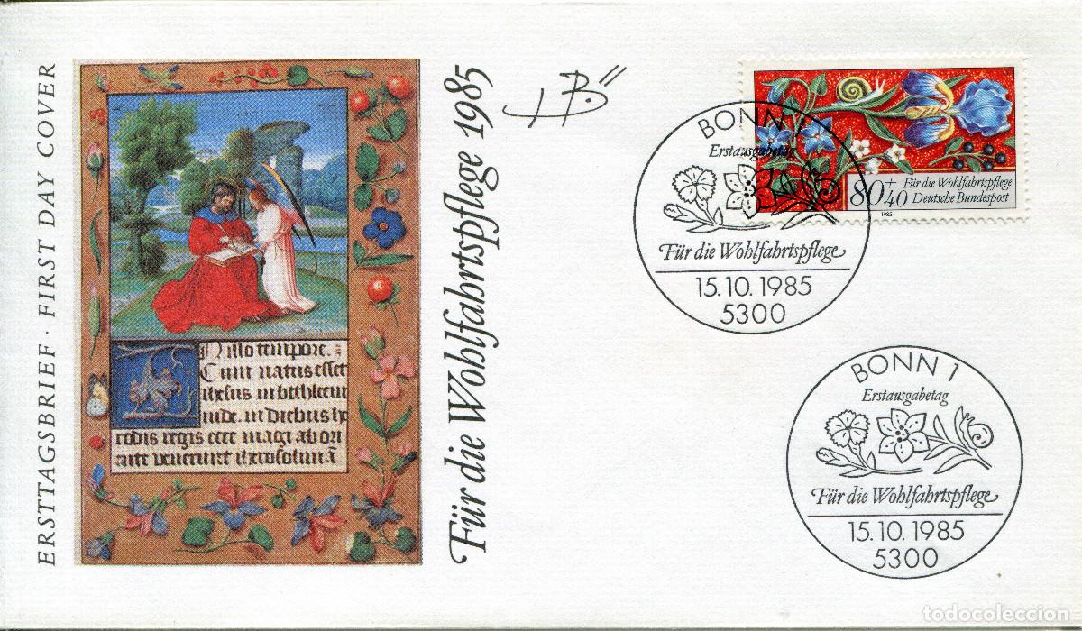 Sellos: ALEMANIA FEDERAL 1985 CARTA FDC MICHEL DE 1261