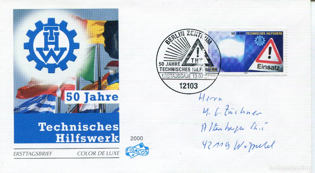 Sellos: ALEMANIA FEDERAL 2000 CARTA FDC MICHEL DE 2125