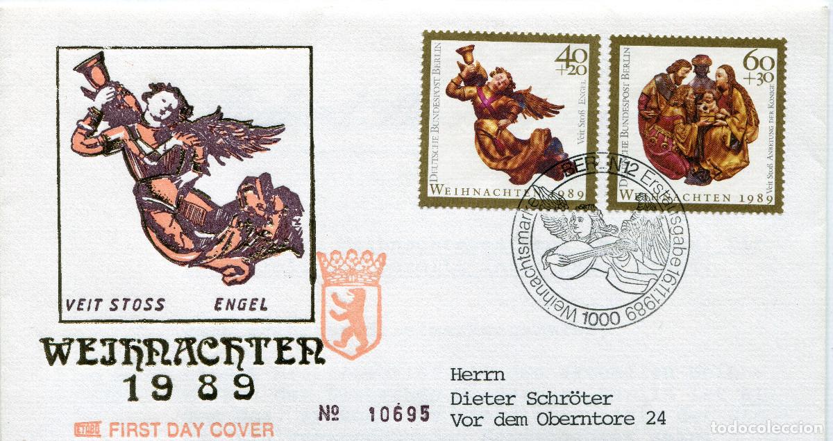 Sellos: ALEMANIA FEDERAL 1989 CARTA FDC MICHEL DE 1442-1443