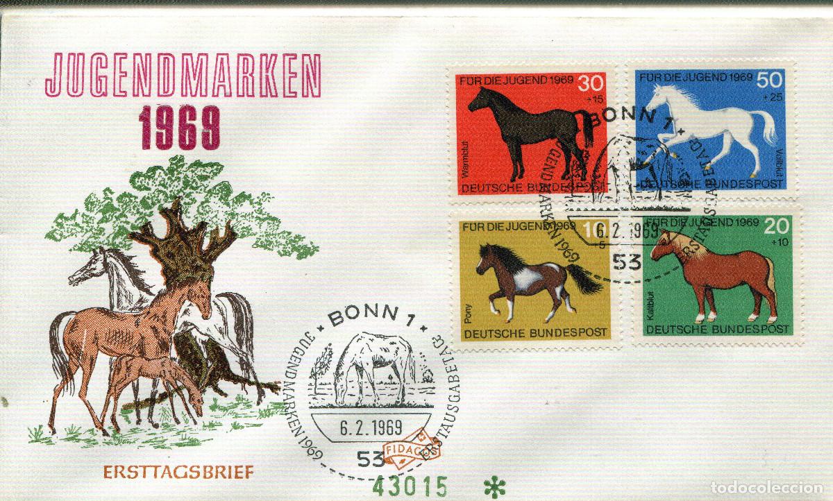 Sellos: ALEMANIA FEDERAL 1969 CARTA FDC MICHEL DE 578-581