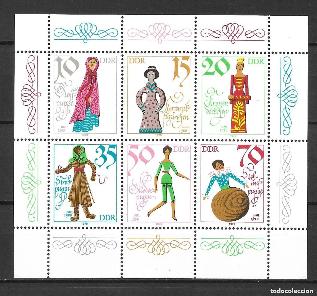 Sellos: alemania ddr 1979 hoja bloque ** mnh 4.50&euro; - 31/14