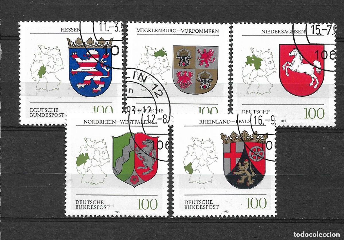 Sellos: alemania 1993 serie completa usado 4.50&euro;- 14-16