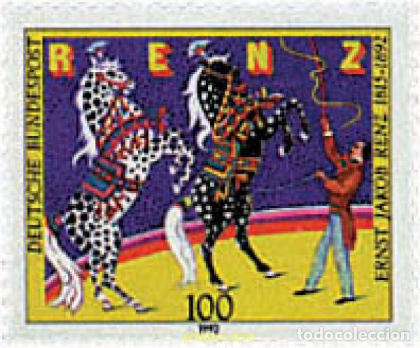 Sellos: 65066 MNH ALEMANIA FEDERAL 1992 CENTENARIO DE ERNEST JACOB RENZ. Director de Circo