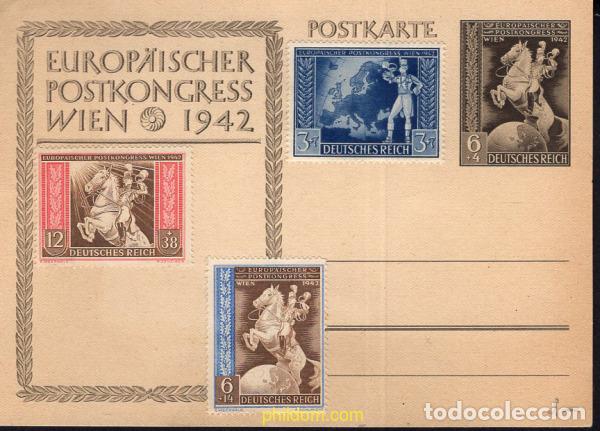 Francobolli: 668369 MNH ALEMANIA 1942 1 CONGRESO POSTAL EUROPEO