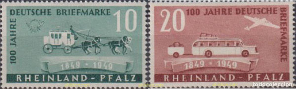 Francobolli: 39784 MNH ALEMANIA. Rheinland-Pfalz 1949 CENTENARIO DEL SELLO ALEMAN