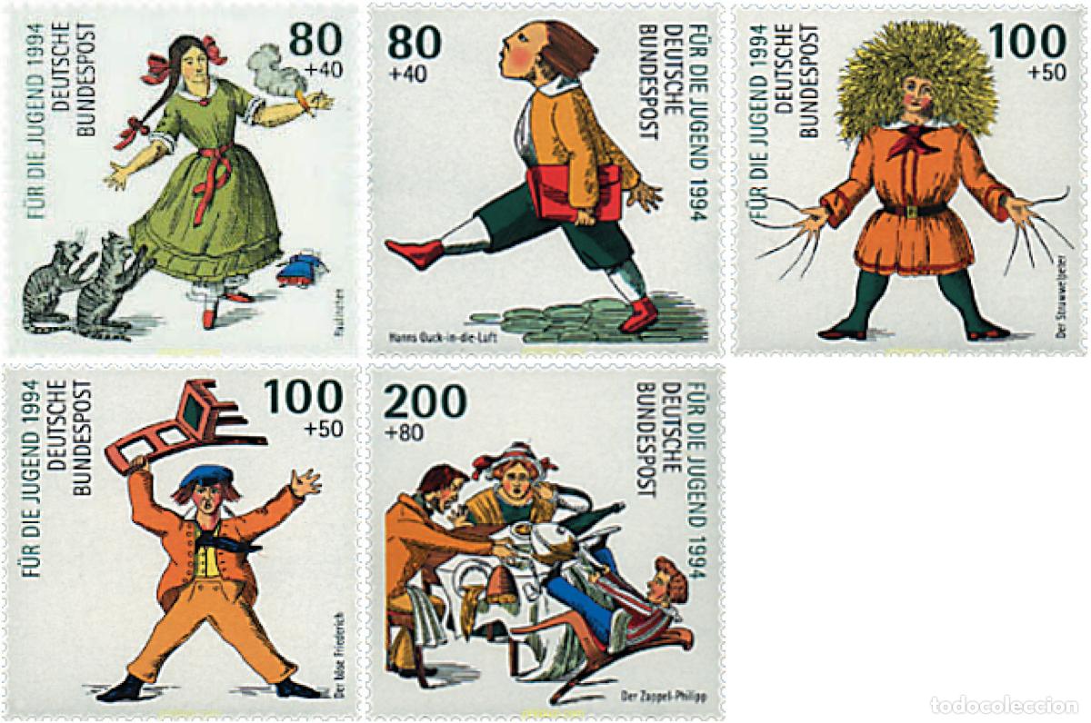Sellos: 65073 MNH ALEMANIA FEDERAL 1994 PRO JUVENTUD. CENTENARIO DE LA MUERTE DEL DR. HEINRICH HOFFMANN