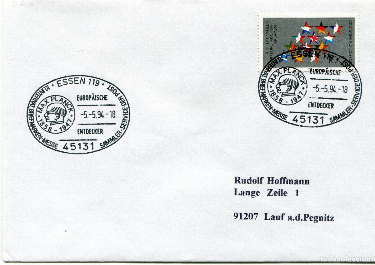 Sellos: ALEMANIA FEDERAL 1994 CARTA FDC MICHEL DE 1724