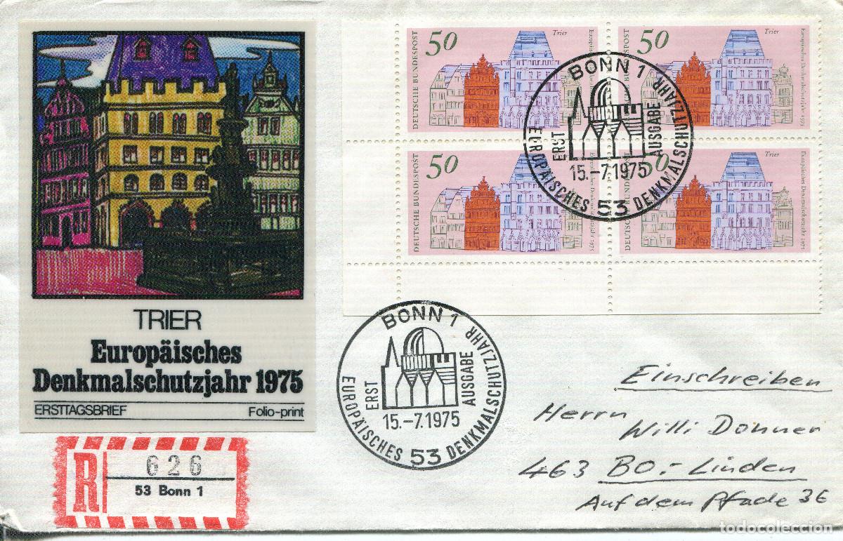 Sellos: ALEMANIA FEDERAL 1975 CARTA FDC MICHEL DE 862