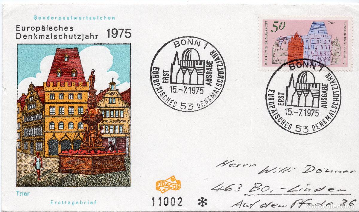 Sellos: ALEMANIA FEDERAL 1975 CARTA FDC MICHEL DE 862