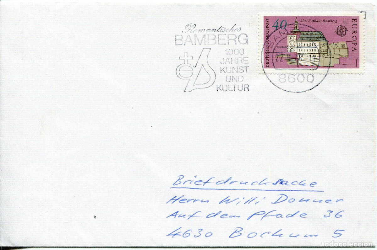 Sellos: ALEMANIA FEDERAL 1978 CARTA FDC MICHEL DE 969