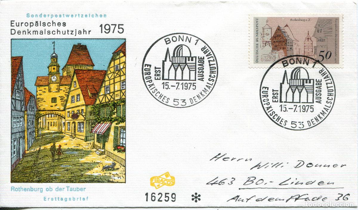 Sellos: ALEMANIA FEDERAL 1975 CARTA FDC MICHEL DE 861