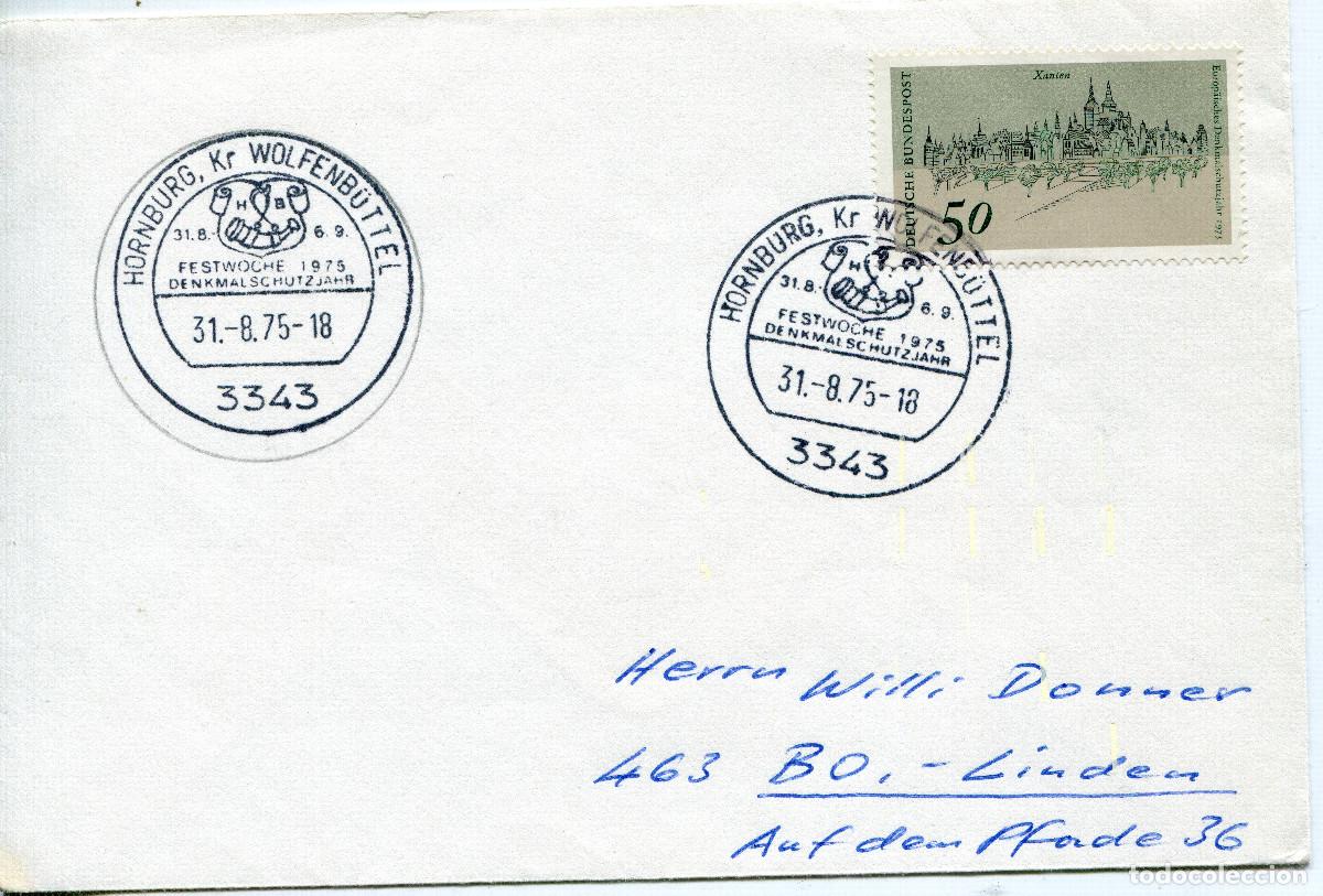 Sellos: ALEMANIA FEDERAL 1975 CARTA FDC MICHEL DE 863
