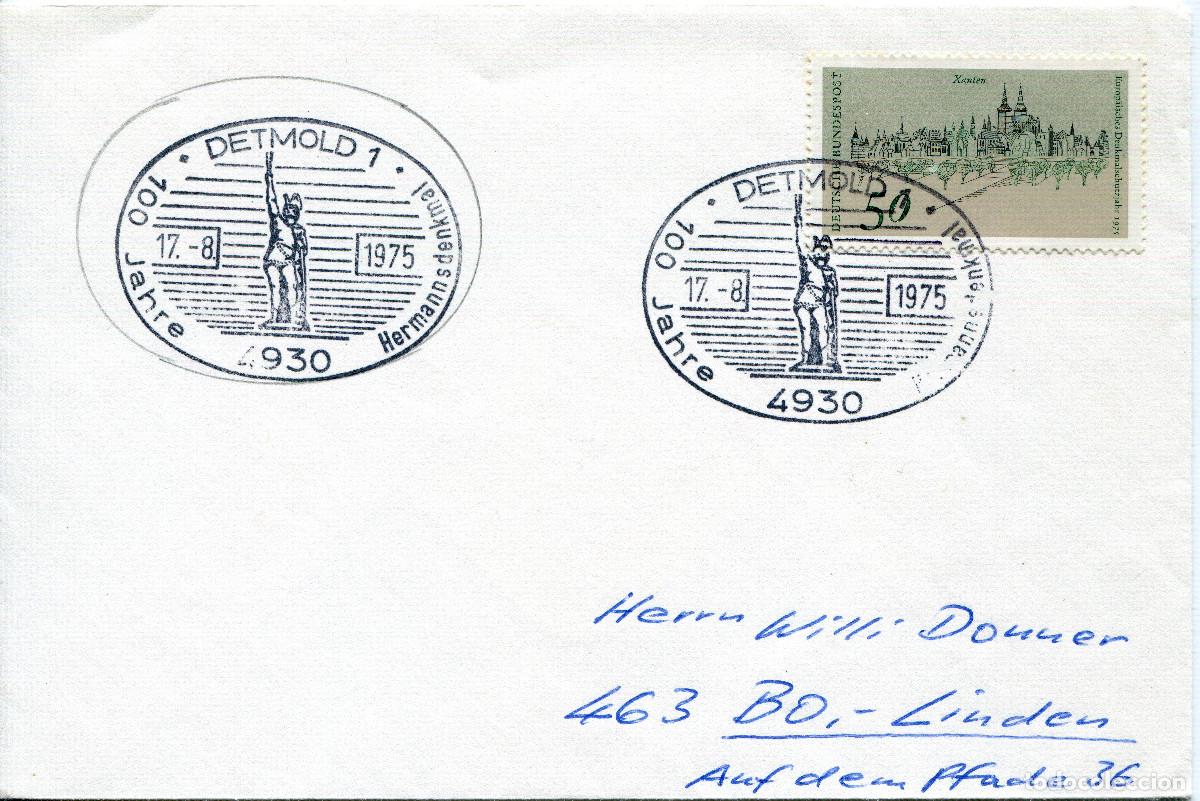 Sellos: ALEMANIA FEDERAL 1975 CARTA FDC MICHEL DE 863
