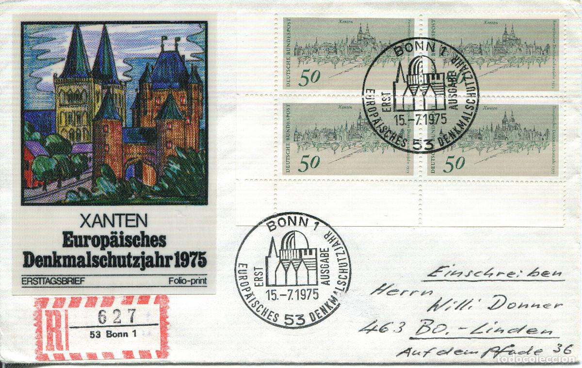Sellos: ALEMANIA FEDERAL 1975 CARTA FDC MICHEL DE 863