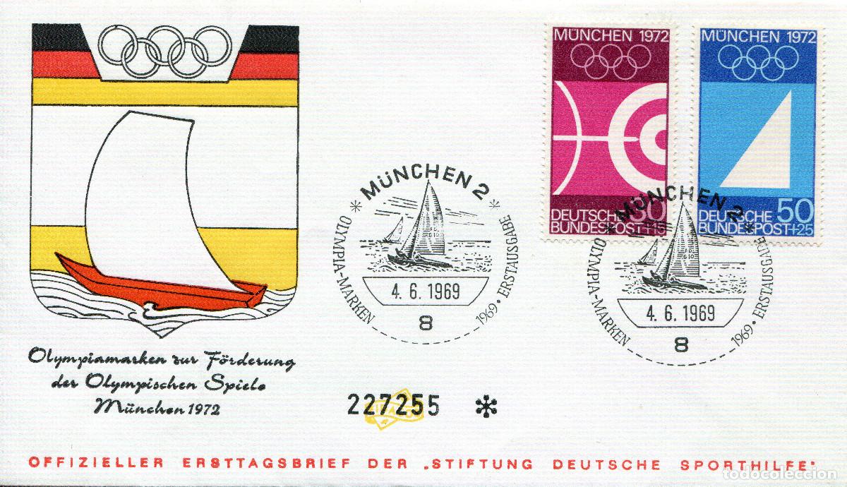 Sellos: ALEMANIA FEDERAL 1969 CARTA FDC MICHEL DE 589-590