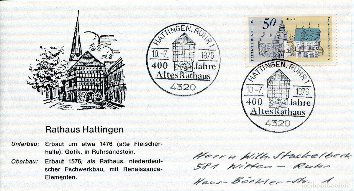 Sellos: ALEMANIA FEDERAL 1975 CARTA FDC MICHEL DE 860