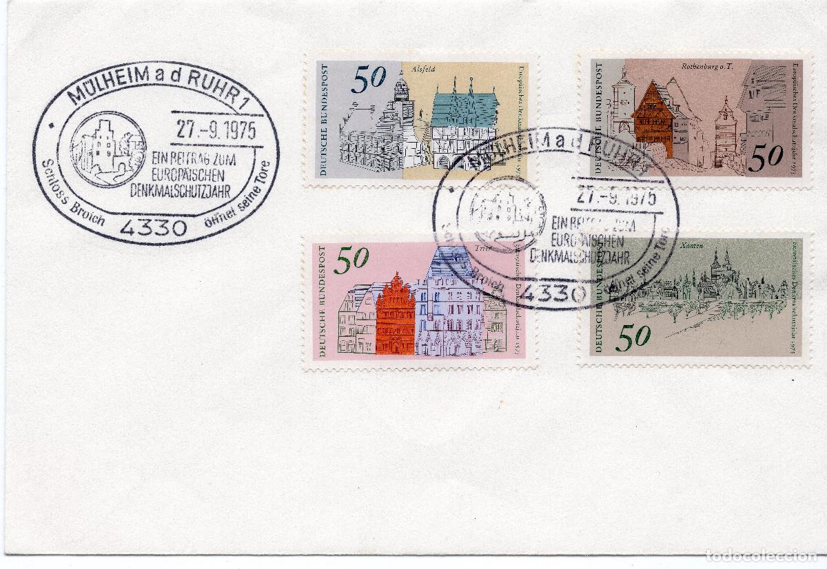 Sellos: ALEMANIA FEDERAL 1975 CARTA FDC MICHEL DE 860-863