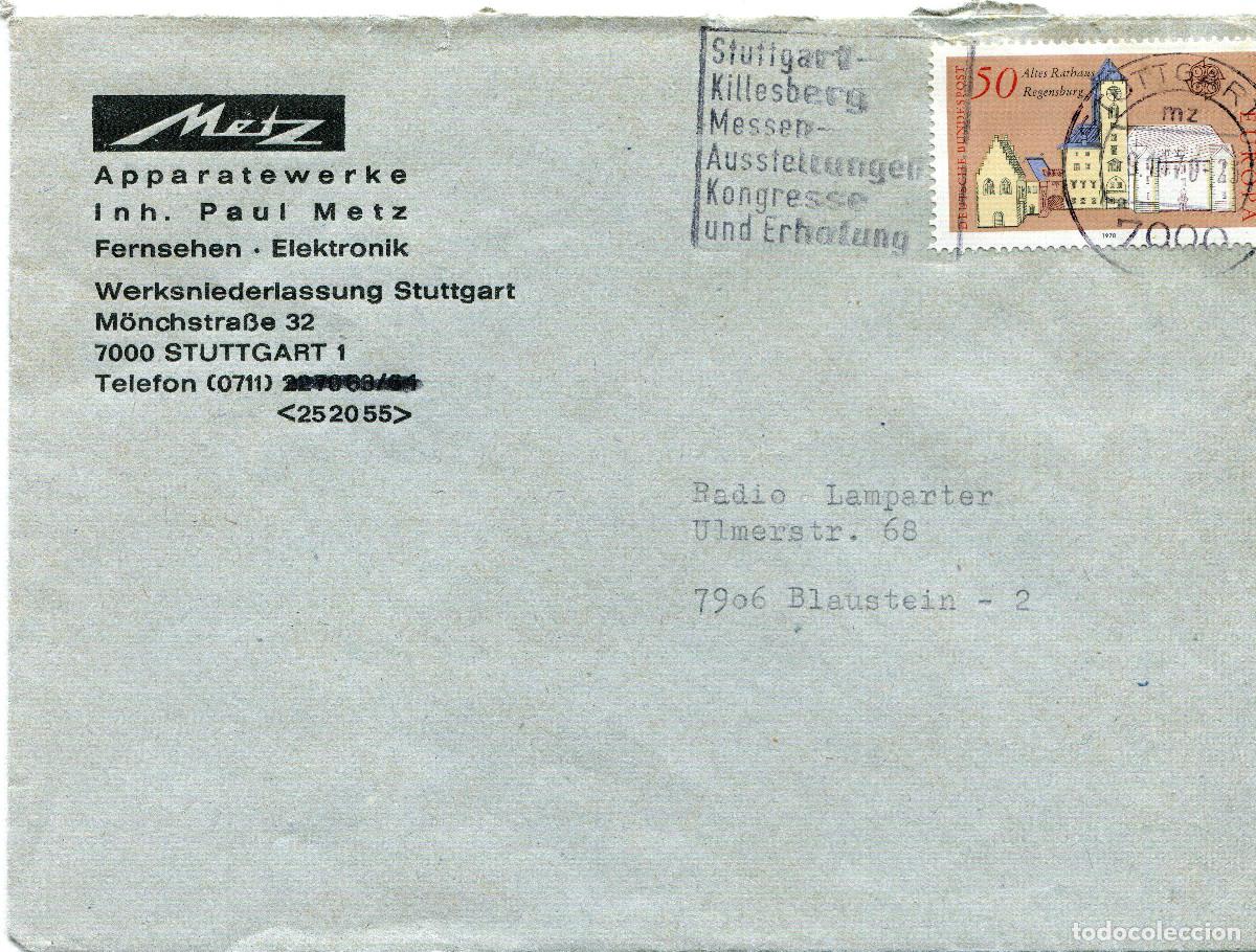 Sellos: ALEMANIA FEDERAL 1978 CARTA MICHEL DE 970