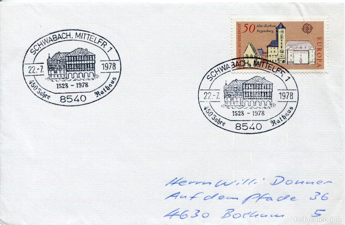 Sellos: ALEMANIA FEDERAL 1978 CARTA MICHEL DE 970