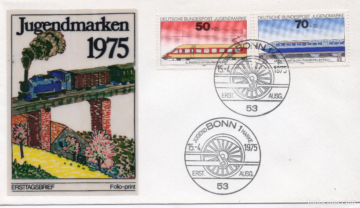 Sellos: ALEMANIA FEDERAL 1975 CARTA FDC MICHEL DE 838-839