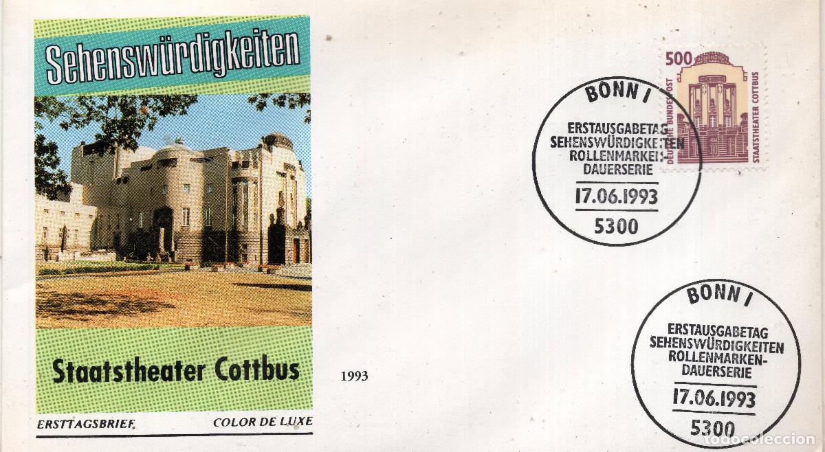 Sellos: ALEMANIA FEDERAL 1993 CARTA FDC MICHEL DE 1679