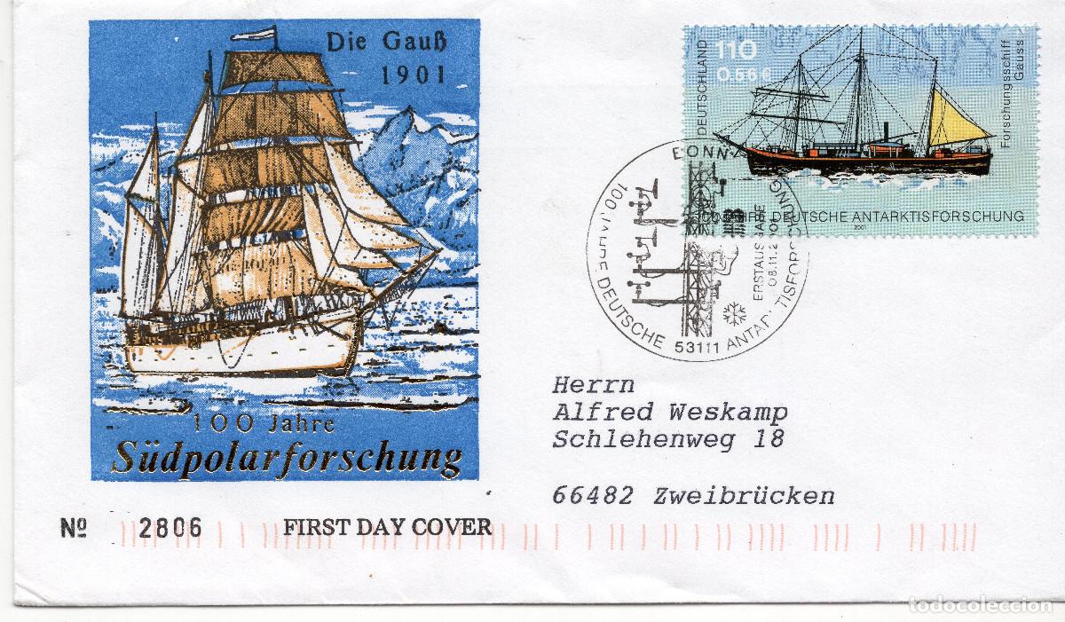 Sellos: ALEMANIA FEDERAL 2001 CARTA FDC MICHEL DE 2229