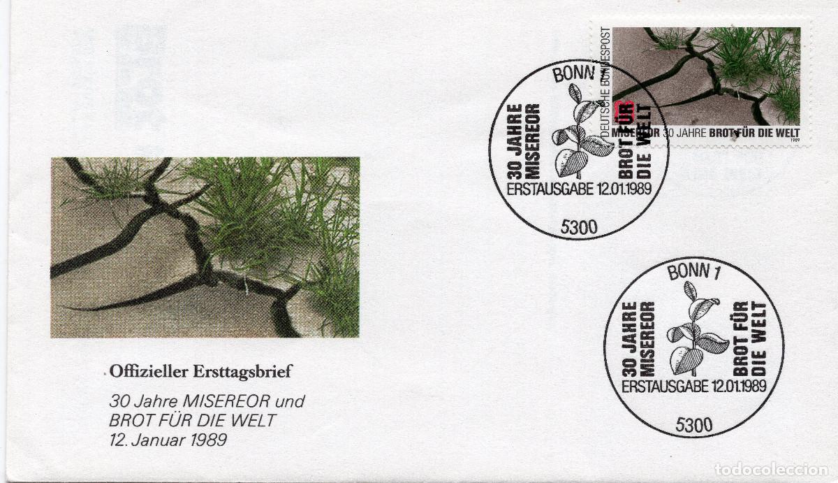 Sellos: ALEMANIA FEDERAL 1989 CARTA FDC MICHEL DE 1404