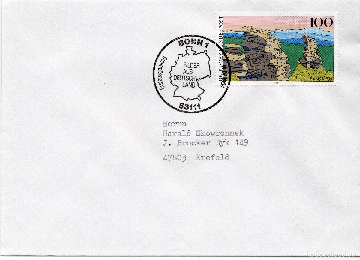 Sellos: ALEMANIA FEDERAL 1994 CARTA FDC MICHEL DE 1743