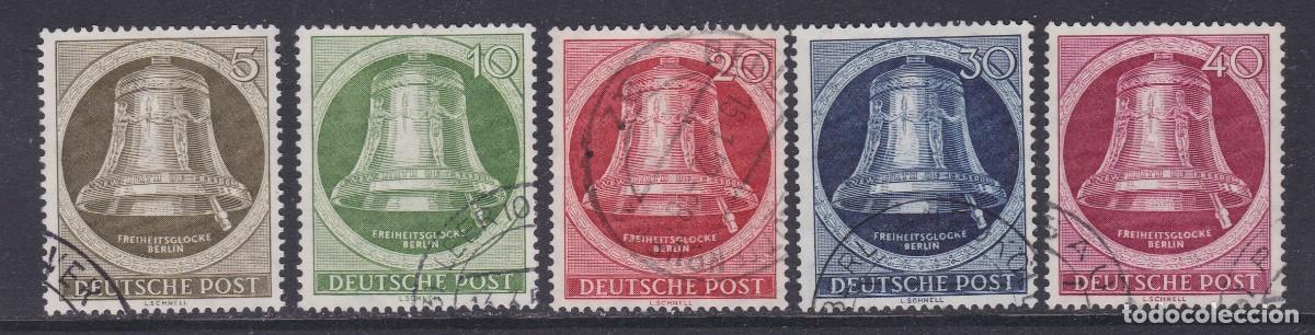 Sellos: Berlin 1952 - Campanas serie completa usada Yvert n&ordm; 68/72&ordm;