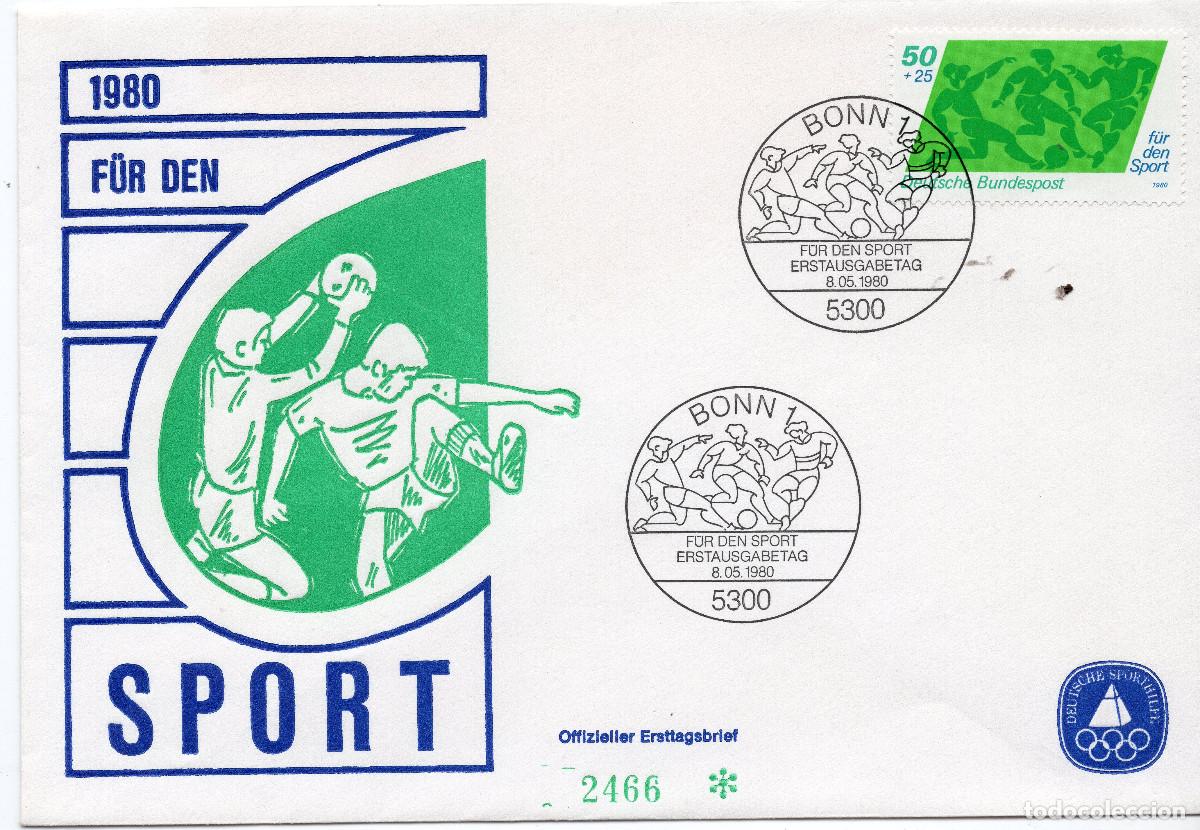 Sellos: ALEMANIA FEDERAL 1980 CARTA FDC MICHEL DE 1046