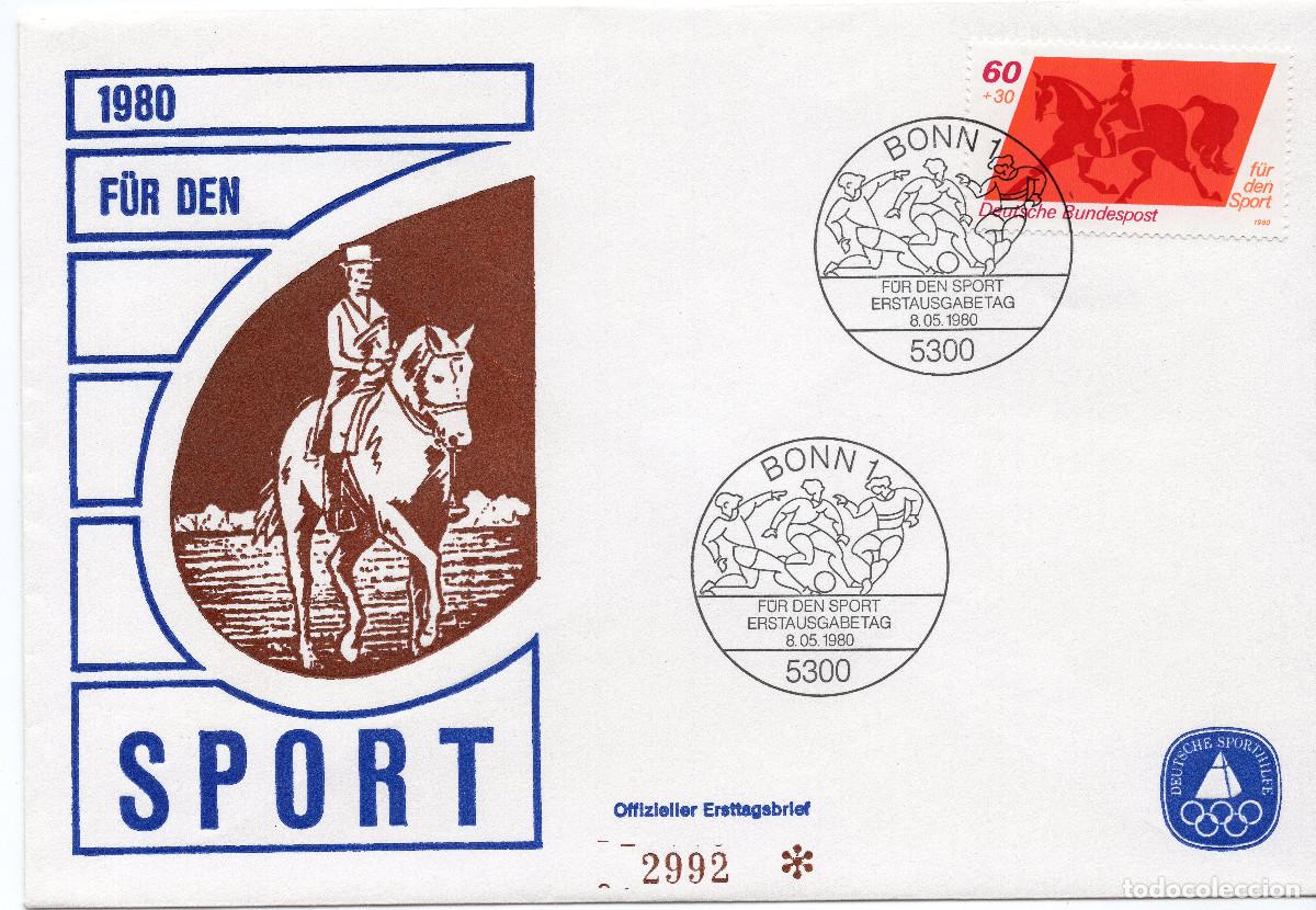 Sellos: ALEMANIA FEDERAL 1980 CARTA FDC MICHEL DE 1047