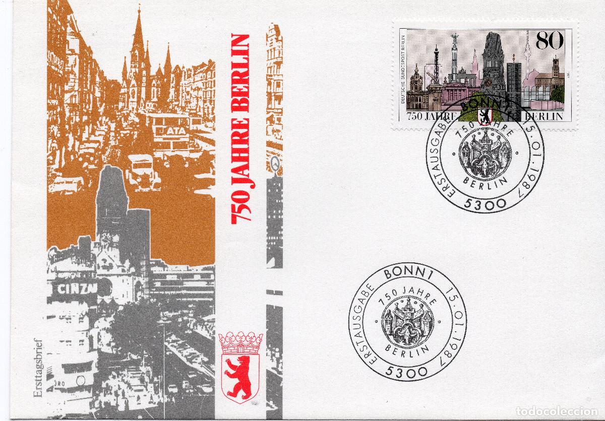 Sellos: ALEMANIA FEDERAL 1987 CARTA FDC MICHEL DE 1306