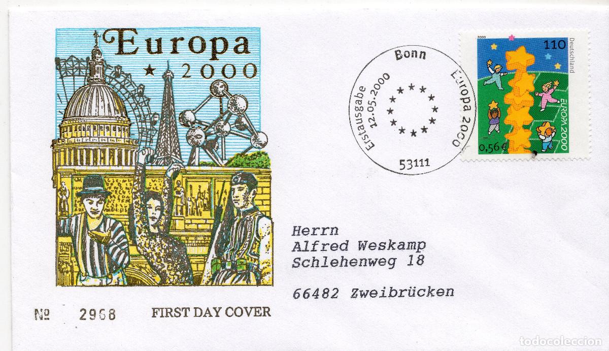 Sellos: ALEMANIA FEDERAL 2000 CARTA FDC MICHEL DE 2113