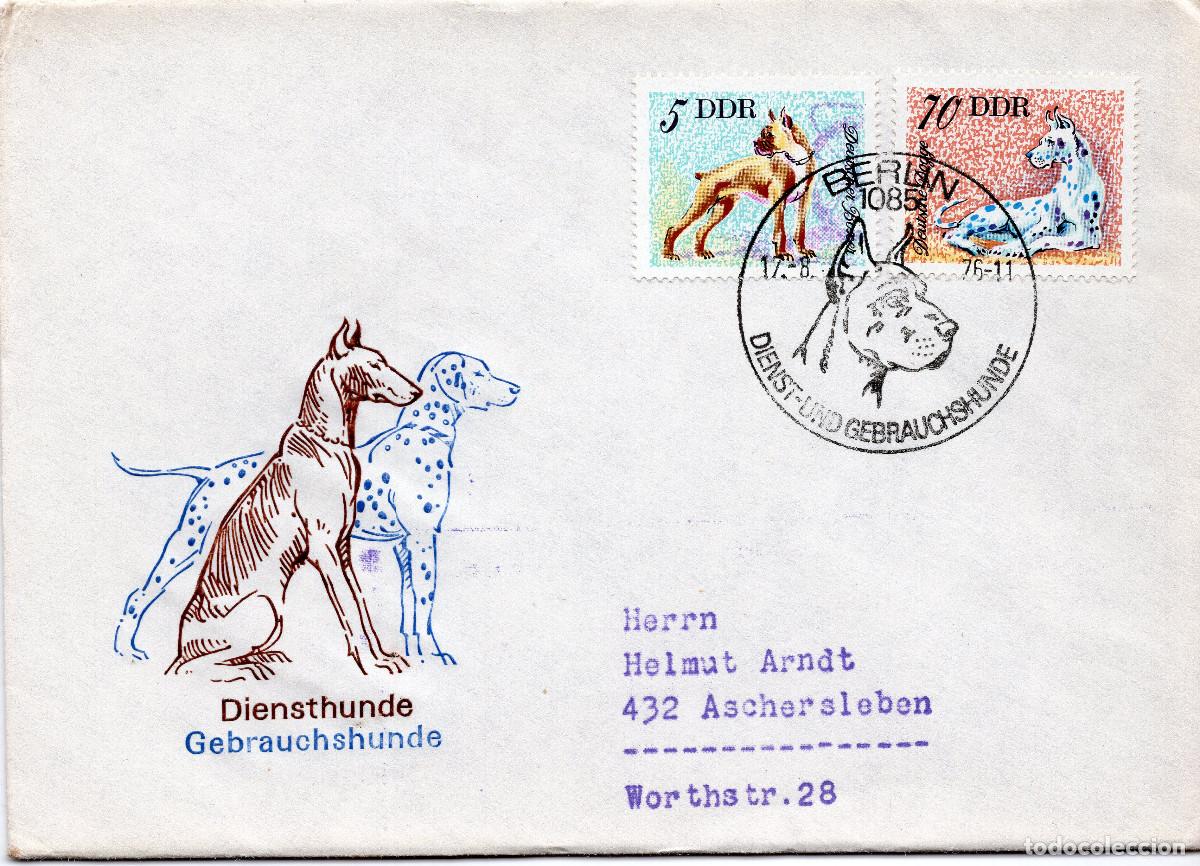 Sellos: ALEMANIA DEMOCRATICA 1976 CARTA FDC MICHEL DD 2155-2160