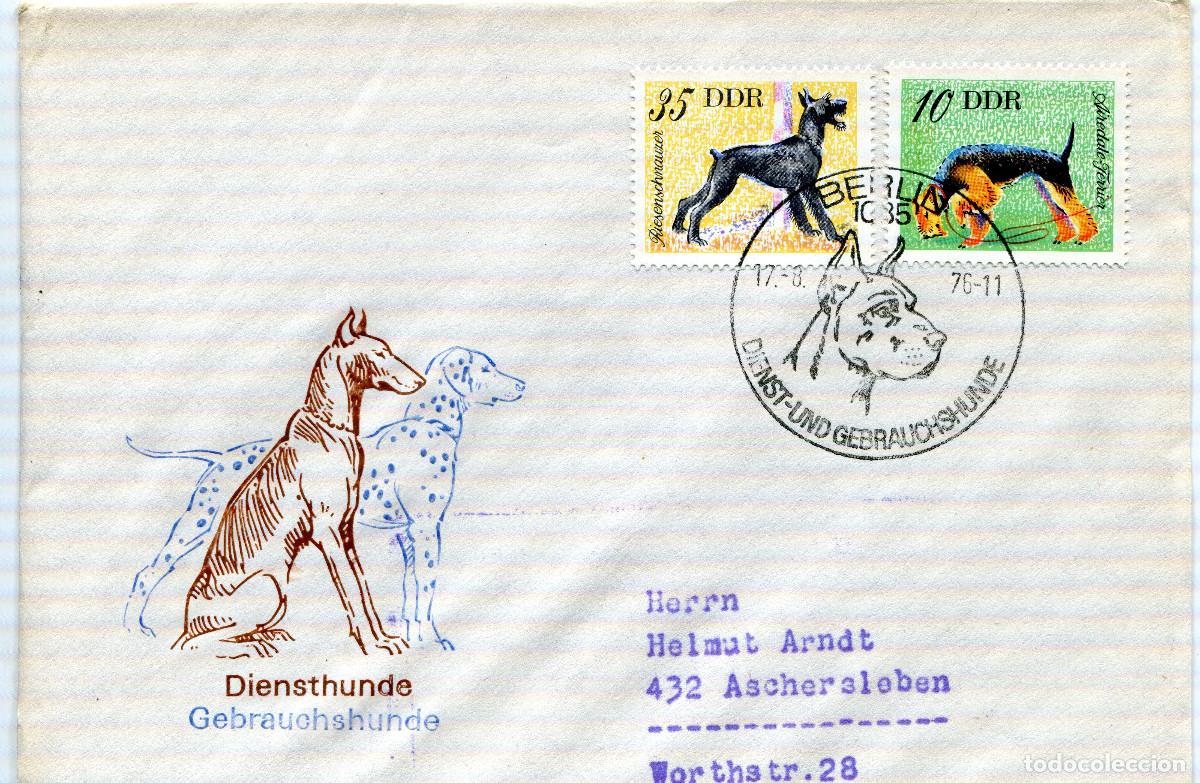Sellos: ALEMANIA DEMOCRATICA 1976 CARTA FDC MICHEL DD 2156-2159
