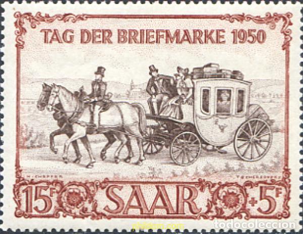 Sellos: 262093 HINGED ALEMANIA. Sarre 1950 DIA DEL SELLO