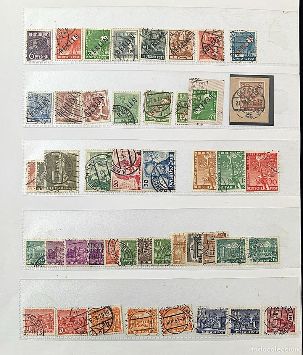 Sellos: Berl&iacute;n, Colecci&oacute;n de sellos, series completas y hojas bloque en usado.