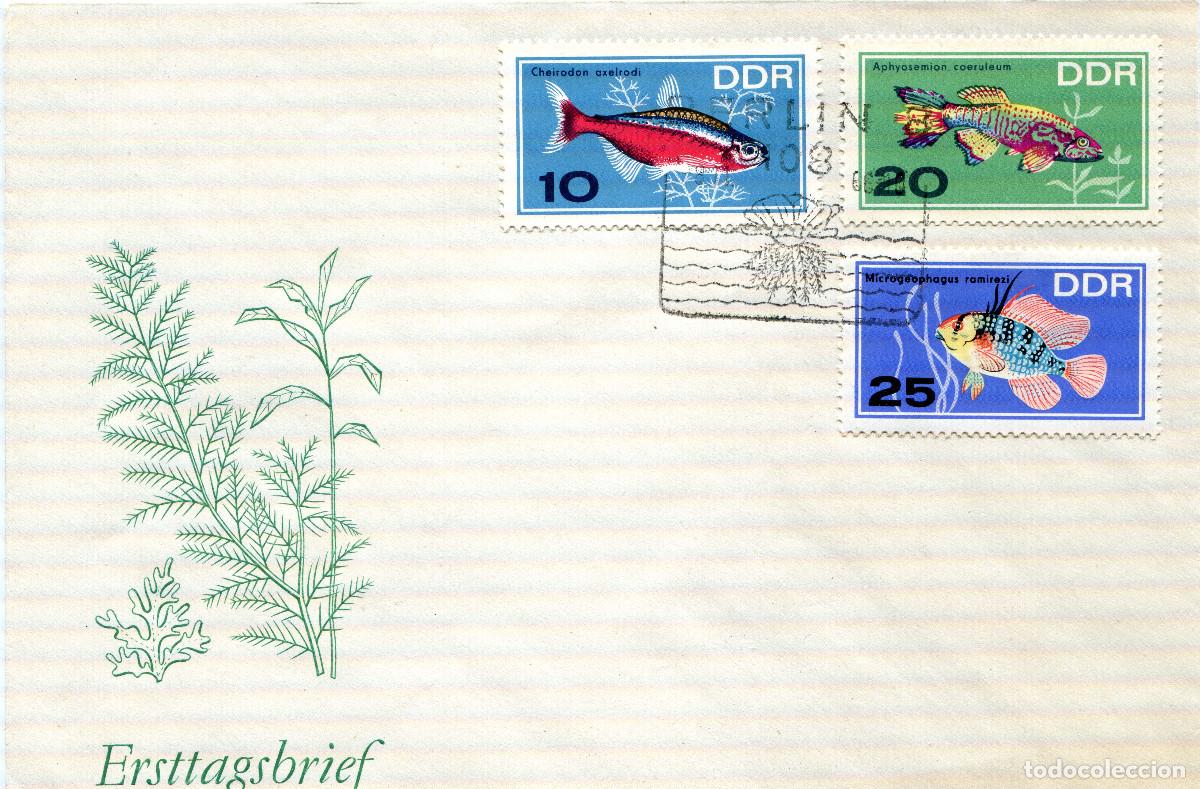 Stamps: ALEMANIA DEMOCRATICA 1966 CARTA FDC MICHEL DD 1222+1224+1225