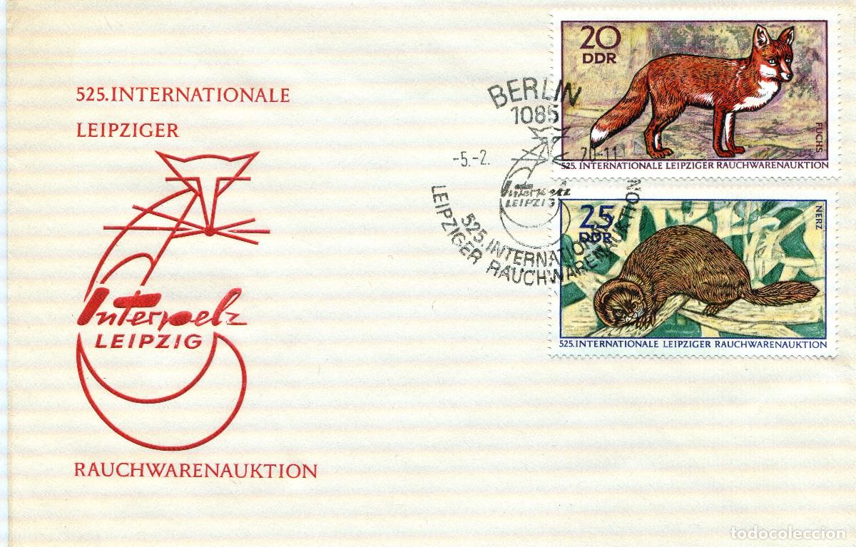 Sellos: ALEMANIA DEMOCRATICA 1970 CARTA FDC MICHEL DD 1542-1543