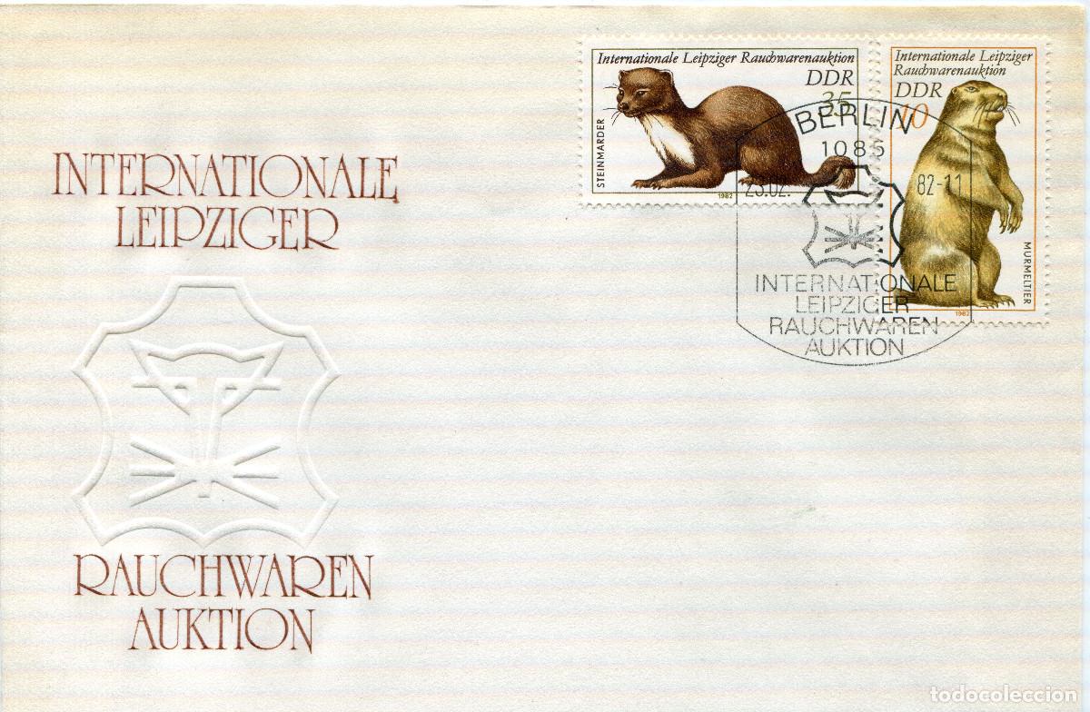 Sellos: ALEMANIA DEMOCRATICA 1982 CARTA FDC MICHEL DD 2677-2680