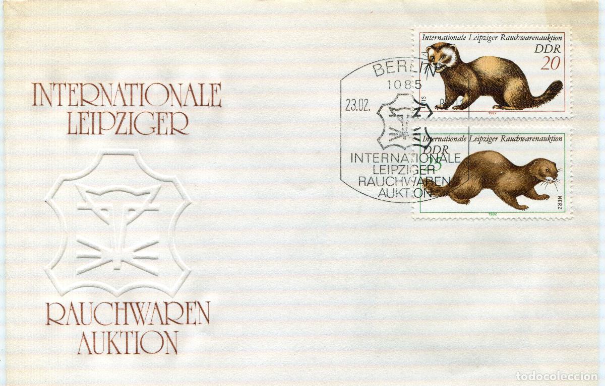 Sellos: ALEMANIA DEMOCRATICA 1982 CARTA FDC MICHEL DD 2678+2679