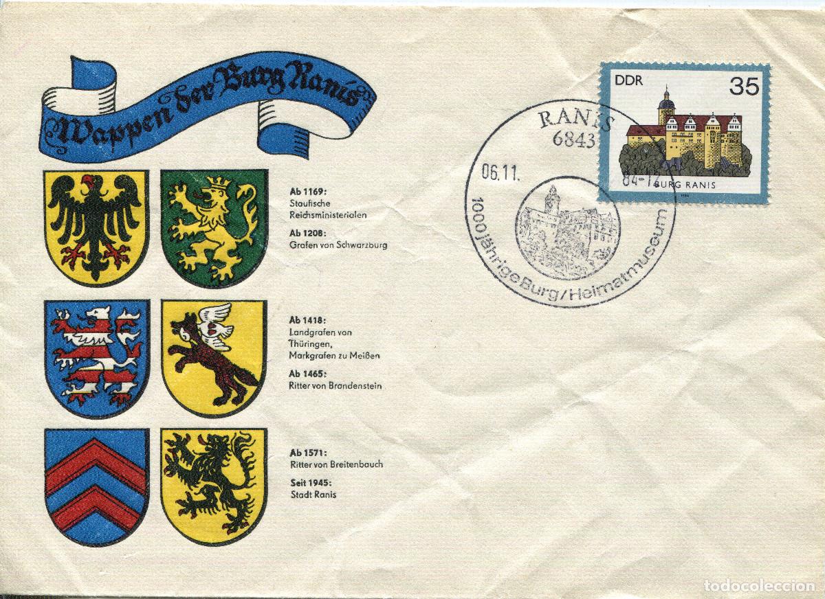 Sellos: ALEMANIA DEMOCRATICA 1984 CARTA FDC MICHEL DD 2912