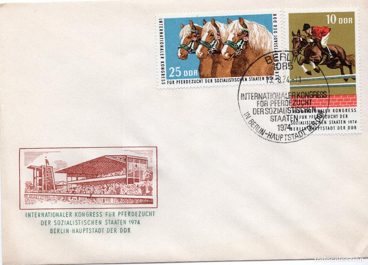 Sellos: ALEMANIA DEMOCRATICA 1974 CARTA FDC MICHEL DD 1969+1971