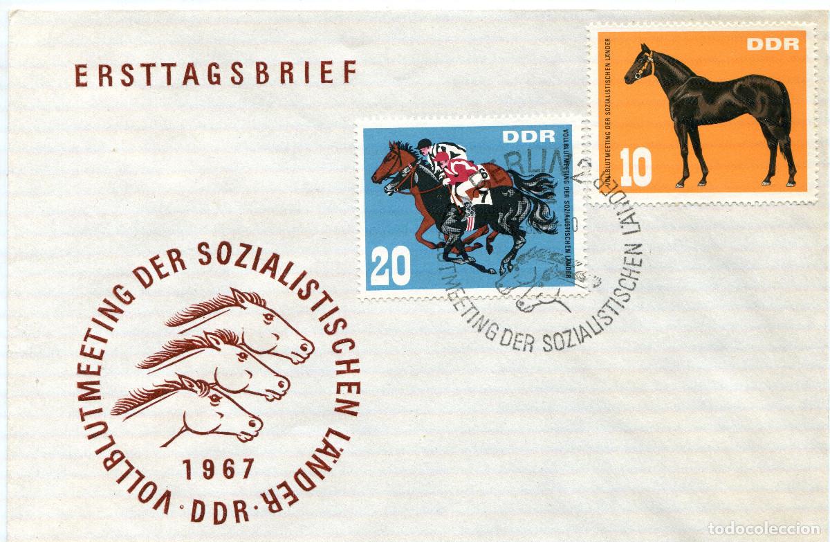 Sellos: ALEMANIA DEMOCRATICA 1967 CARTA FDC MICHEL DD 1303-1304
